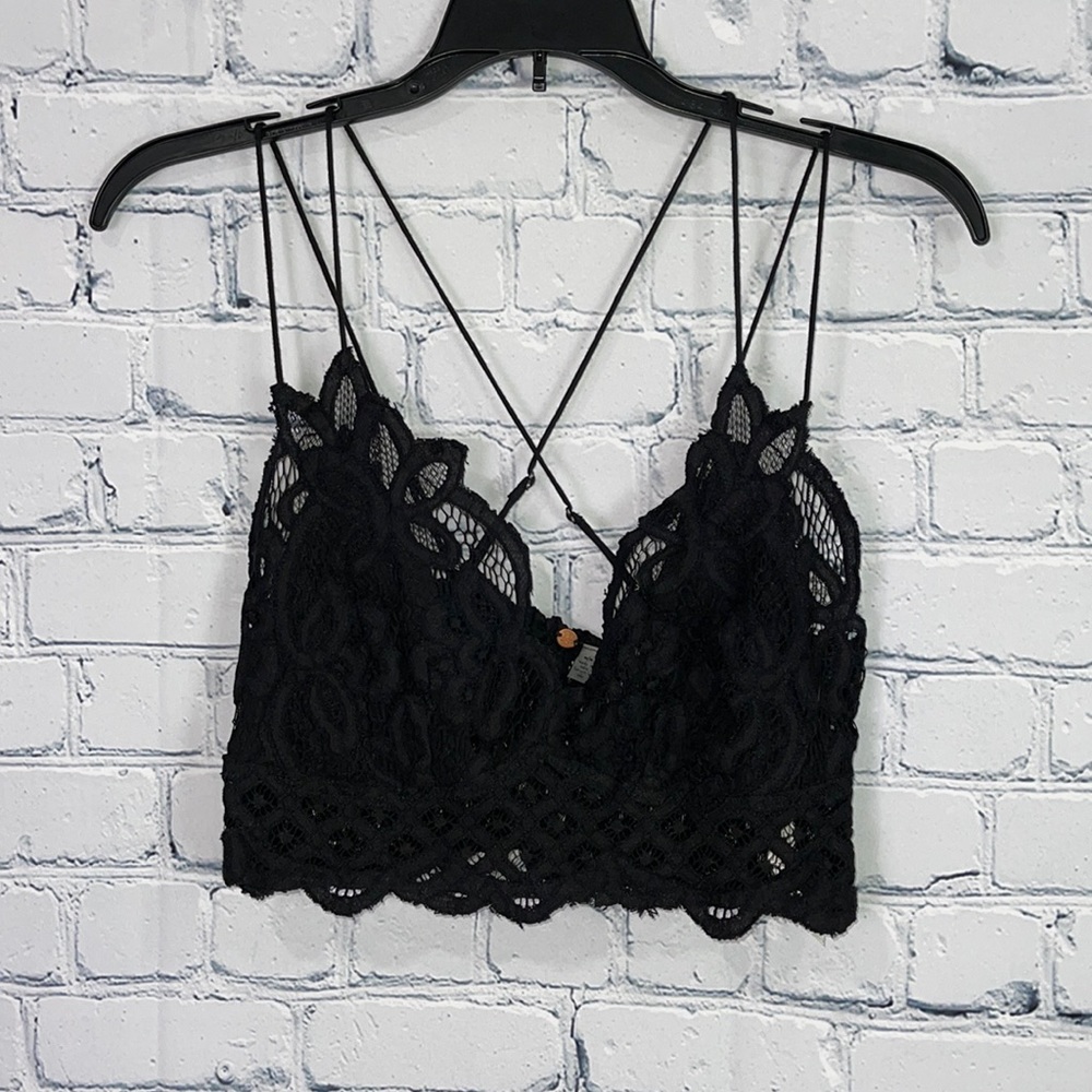 Free People Black Bralette Size Medium